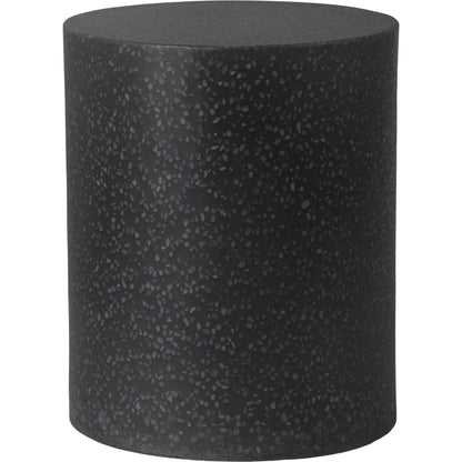 Cylindar Indoor/Outdoor Stool by Emissary in matte. Made from terrazzo in a unique style.