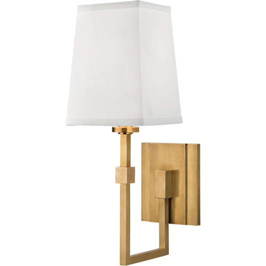 Fletcher Wall Sconce by Hudson Valley. Made from brass in a transitional style.