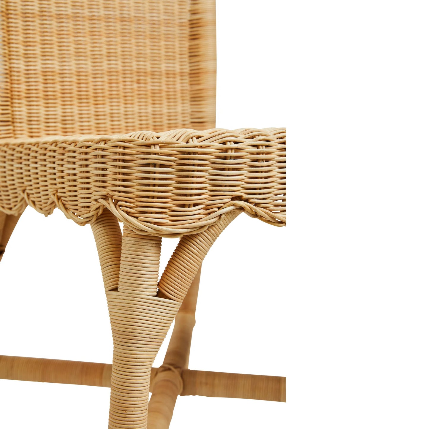005 SI-2453028 | Closeup | Linton Chair (Set of 2) by Chelsea House in tan. Made from wicker in a rustic style.