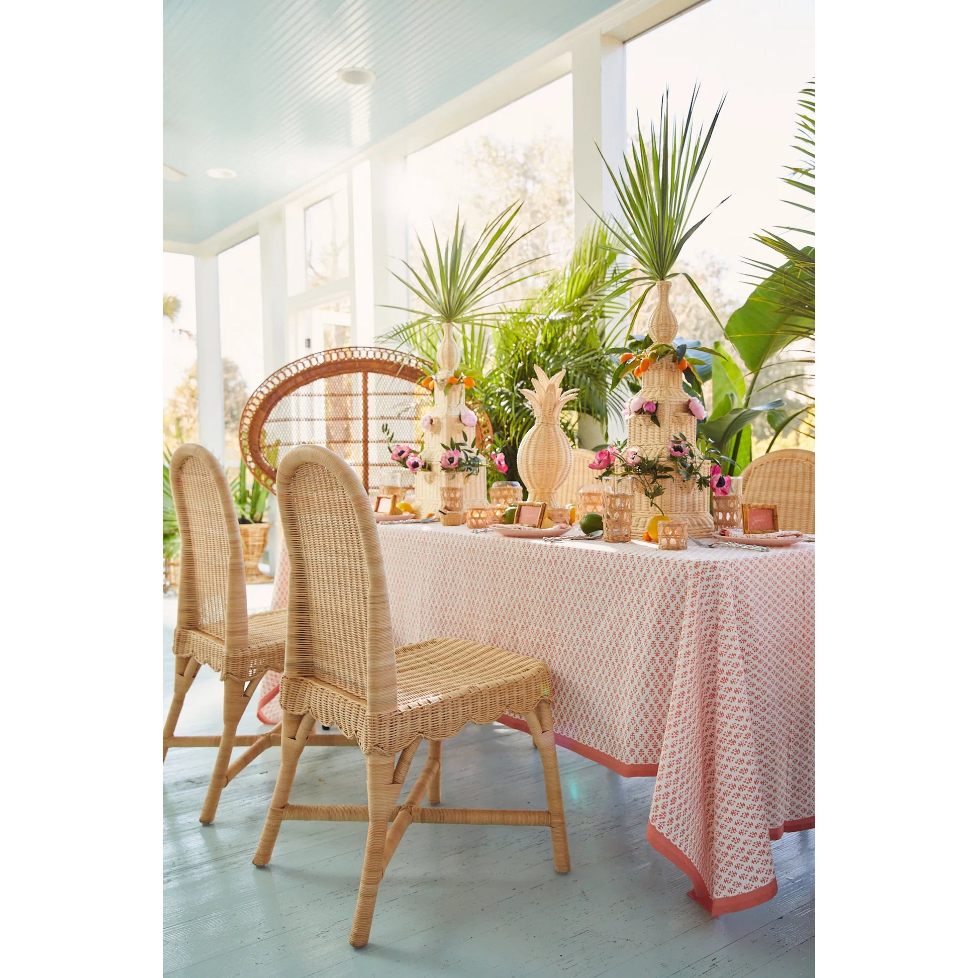 Linton Chair (Set of 2) by Chelsea House in tan. Made from wicker in a rustic style.