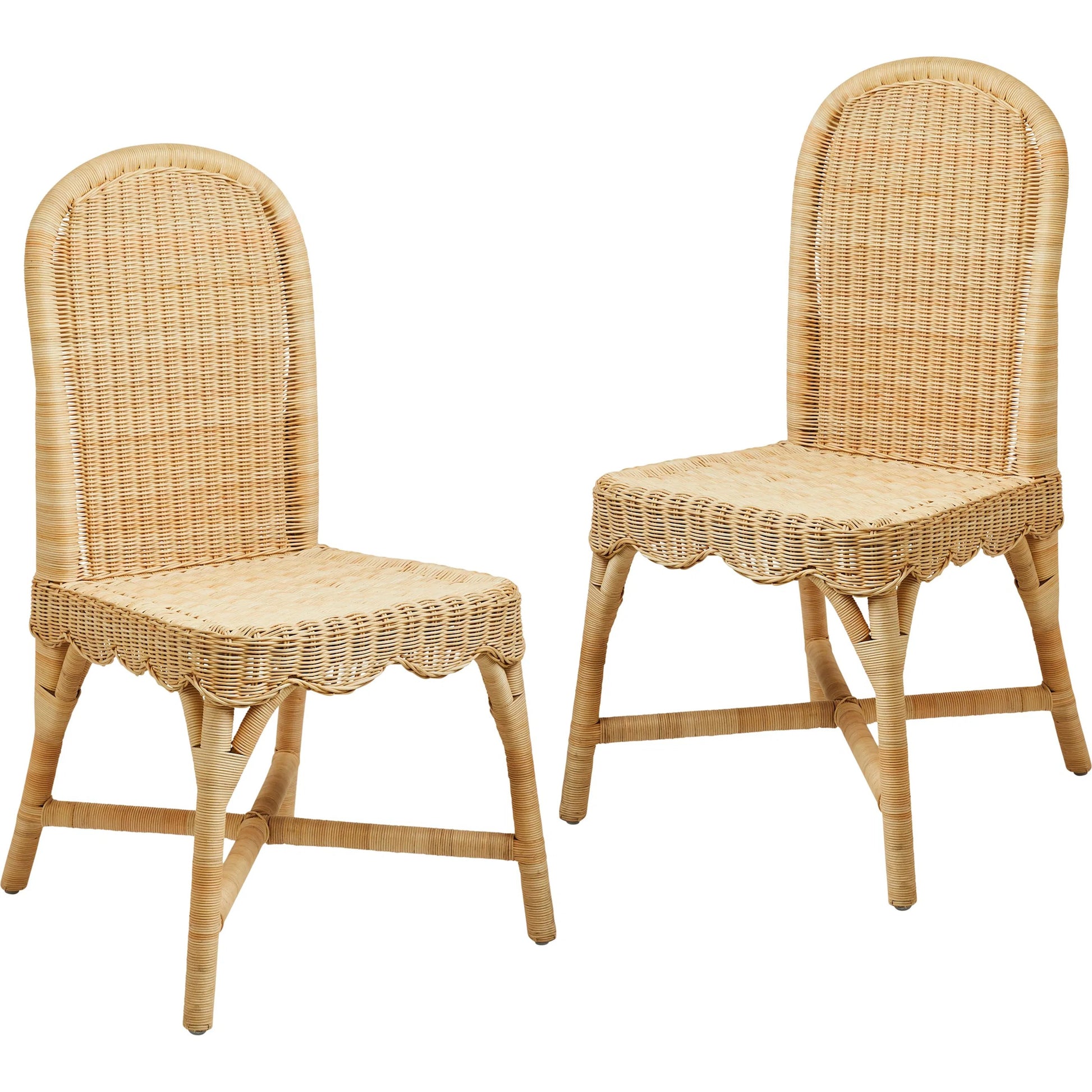 Linton Chair (Set of 2) by Chelsea House in tan. Made from wicker in a rustic style.