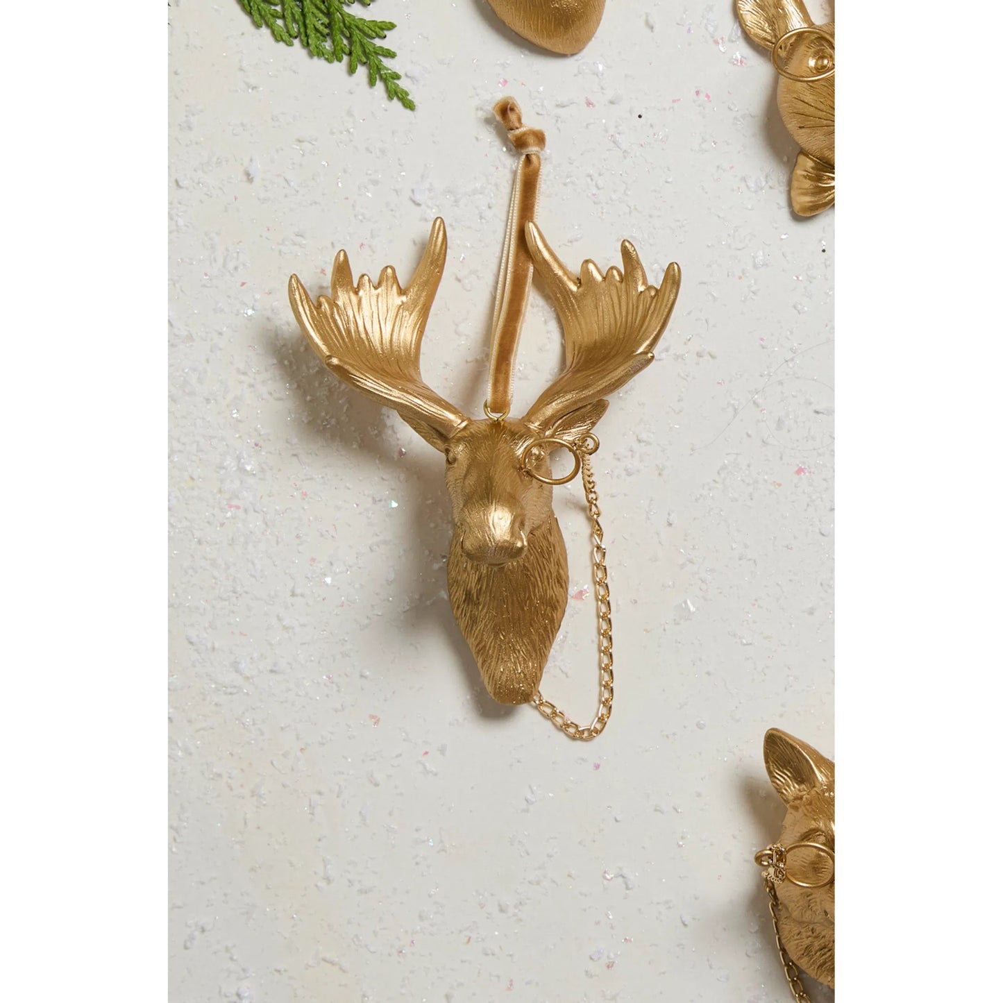 002 SI-2539568 | Lifestyle | E+E Eugene Ornament 4 (Set of 4) by Accent Decor in gold. Made from resin in a unique style.