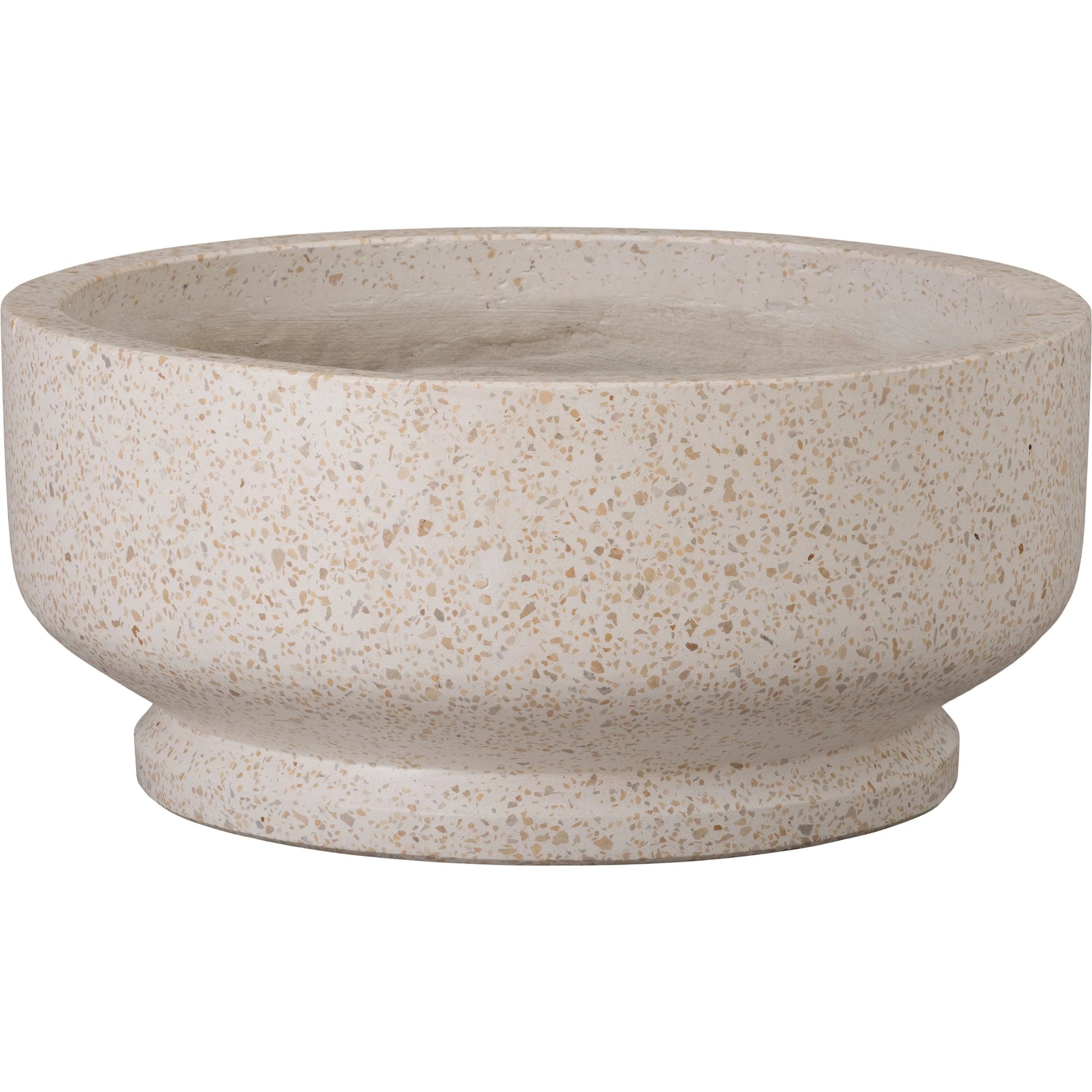 Bowl Indoor/Outdoor Planter by Emissary in terrazzo yellow and matte. Made from terrazzo in a unique style.