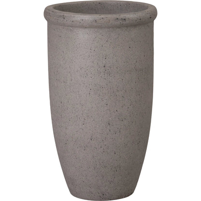 Round Indoor/Outdoor Lip Planter by Emissary in matte. Made from terrazzo in a unique style.