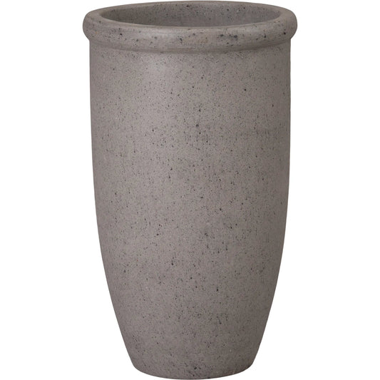 Round Indoor/Outdoor Lip Planter by Emissary in matte. Made from terrazzo in a unique style.