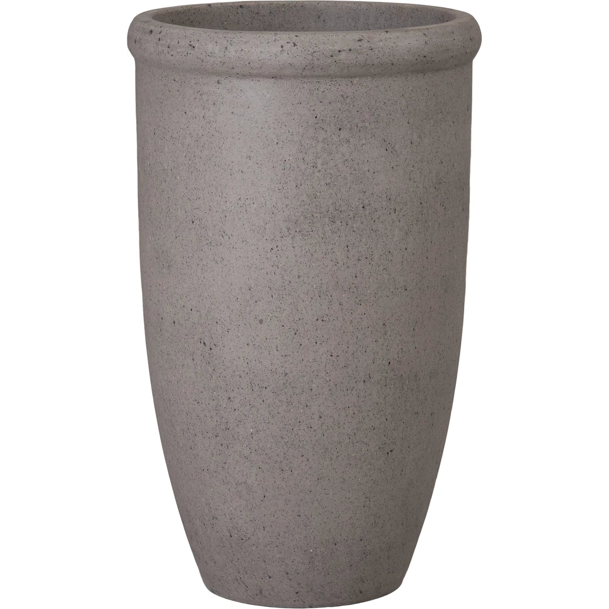 Round Indoor/Outdoor Lip Planter by Emissary in matte. Made from terrazzo in a unique style.