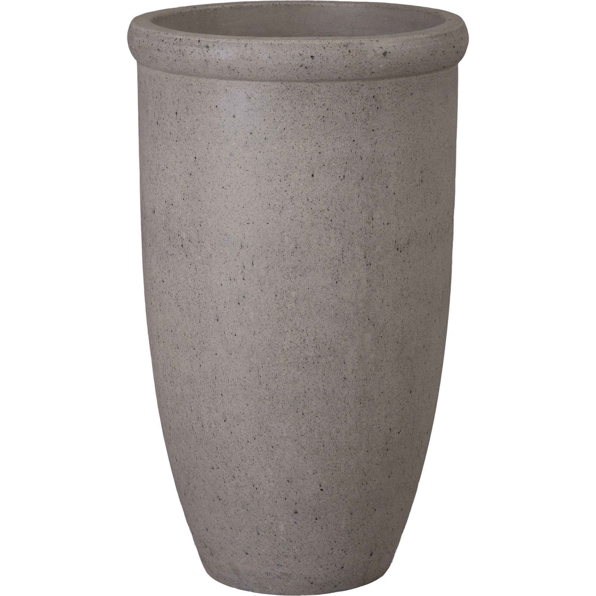 Round Indoor/Outdoor Lip Planter by Emissary in matte. Made from terrazzo in a unique style.