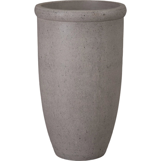 Round Indoor/Outdoor Lip Planter by Emissary in matte. Made from terrazzo in a unique style.
