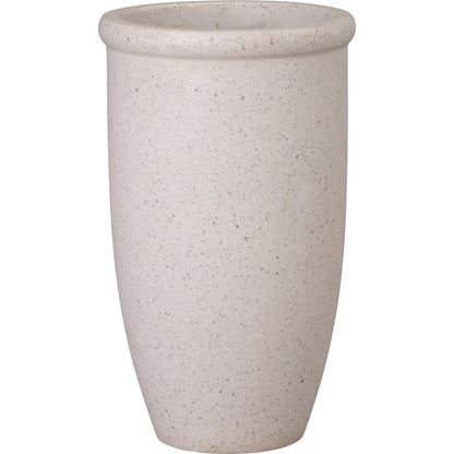 Round Indoor/Outdoor Lip Planter by Emissary in matte. Made from terrazzo in a unique style.