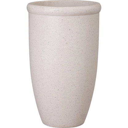 Round Indoor/Outdoor Lip Planter by Emissary in matte. Made from terrazzo in a unique style.