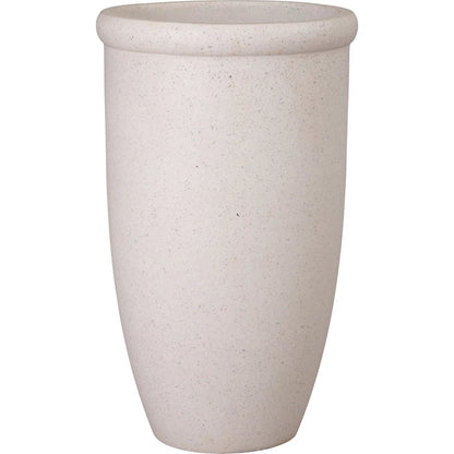 Round Indoor/Outdoor Lip Planter by Emissary in matte. Made from terrazzo in a unique style.