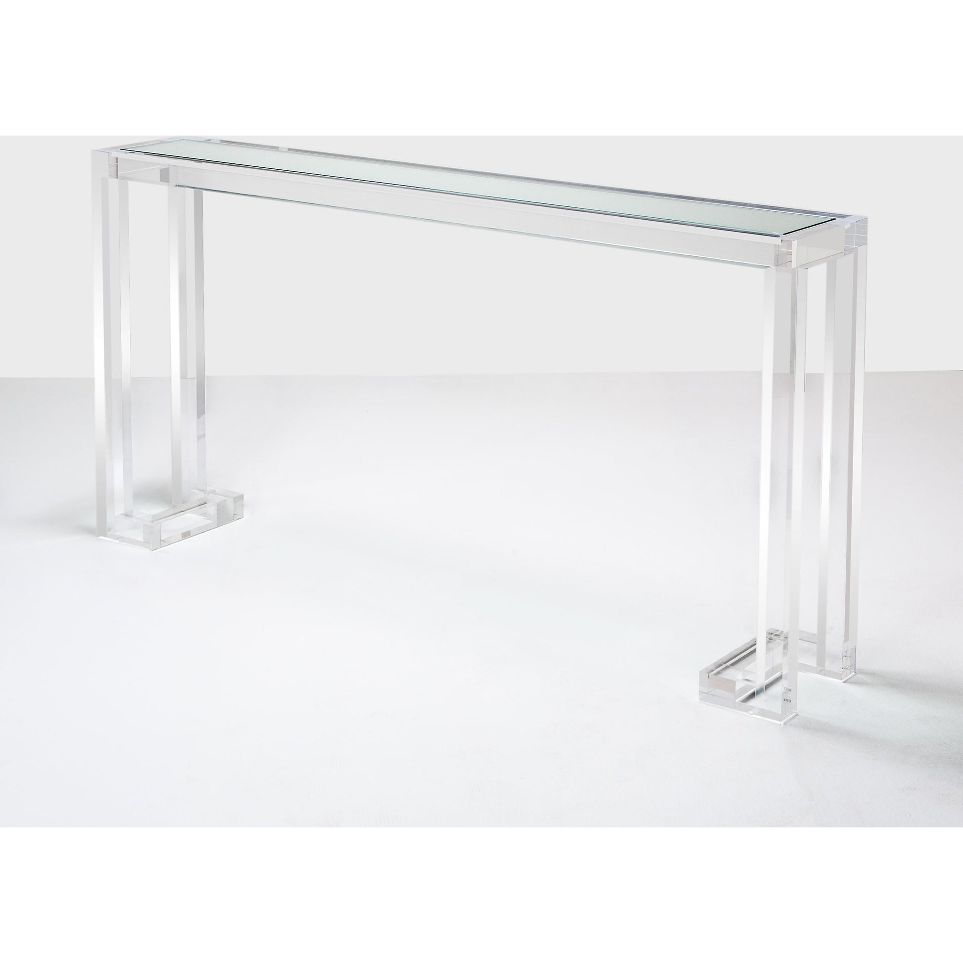 Ava Sofa Table by Interlude Home. Made from acrylic, glass in a modern style.