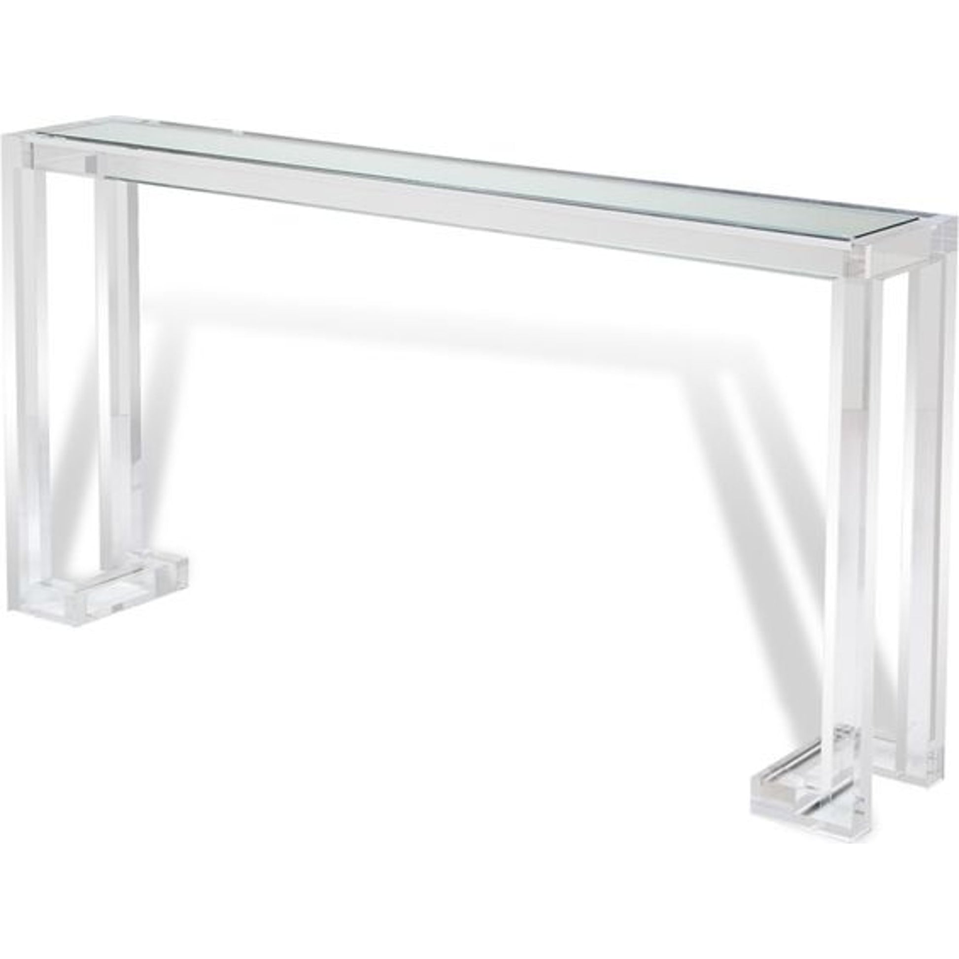 Ava Sofa Table by Interlude Home. Made from acrylic, glass in a modern style.