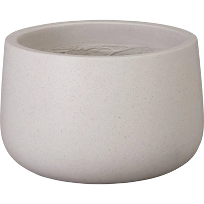 Low Indoor/Outdoor Opus Planter by Emissary in matte. Made from terrazzo in a unique style.