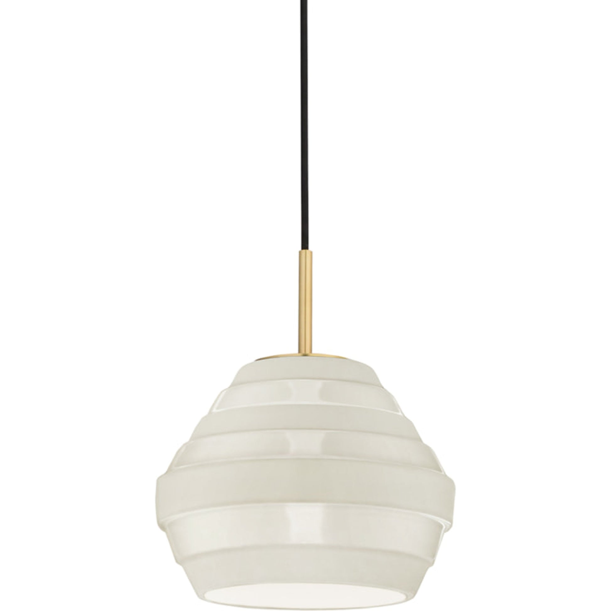 Calverton Pendant by Hudson Valley in polished nickel black. Made from ceramic in a modern style.