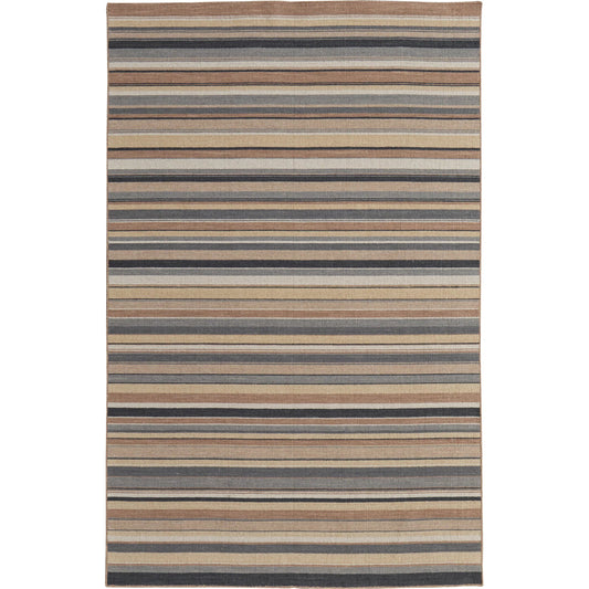 Silva Transitional Stripes Rug - I0499 by Feizy in gold, gray, tan. Made from wool in a unique style.
