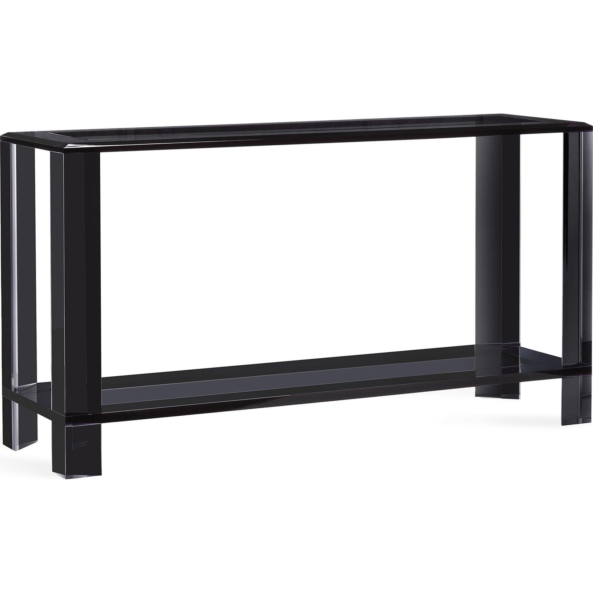 Surrey Grand Console by Interlude Home in clear, clear glass. Made from acrylic, glass in a modern style.