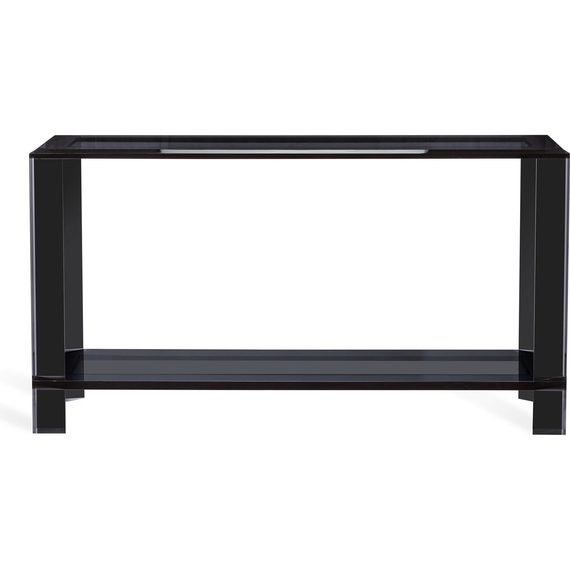 Surrey Grand Console by Interlude Home in clear, clear glass. Made from acrylic, glass in a modern style.