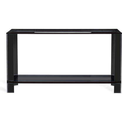 Surrey Grand Console by Interlude Home in clear, clear glass. Made from acrylic, glass in a modern style.