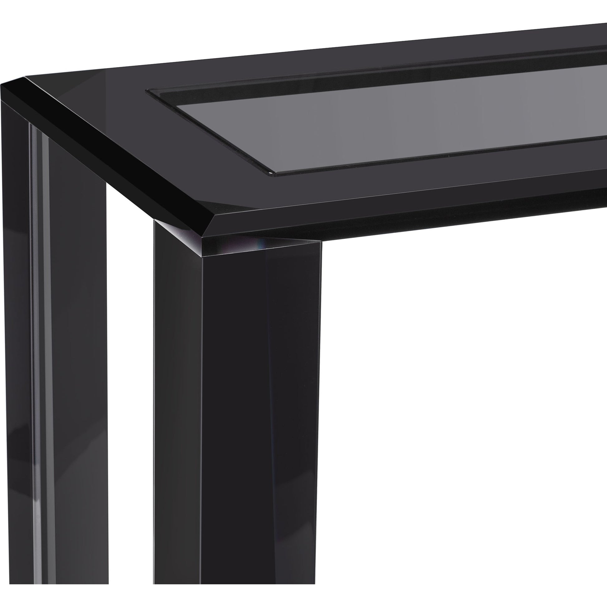 Surrey Grand Console by Interlude Home in clear, clear glass. Made from acrylic, glass in a modern style.