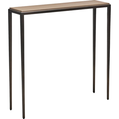Auburn Small Console by Interlude Home. Made from wood, cast iron, leather in a modern style.