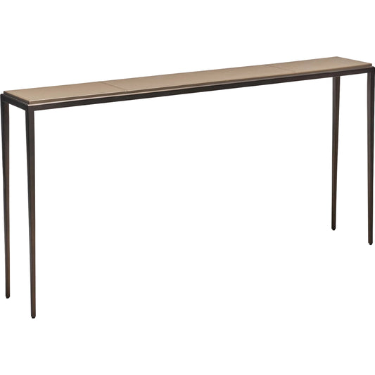Auburn Console Table by Interlude Home. Made from wood, cast iron, leather in a modern style.