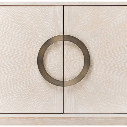 Cabot Credenza by Interlude Home in cliffside grey, brushed steel. Made from oak, steel in a modern style.