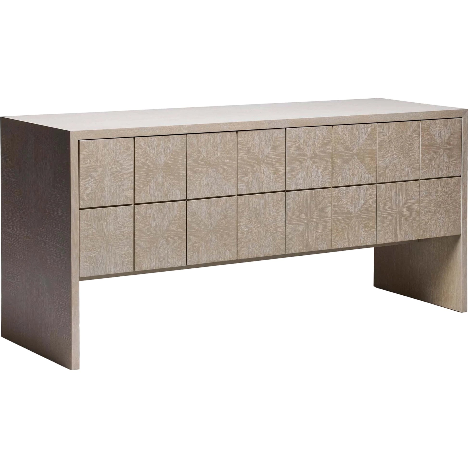 Lowell Credenza by Interlude Home in cliffside grey. Made from oak in a modern style.