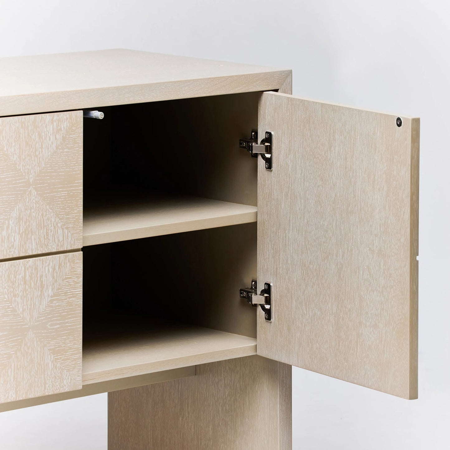 003 SI-2122966 | Additional Silo | Lowell Credenza by Interlude Home in cliffside grey. Made from oak in a modern style.