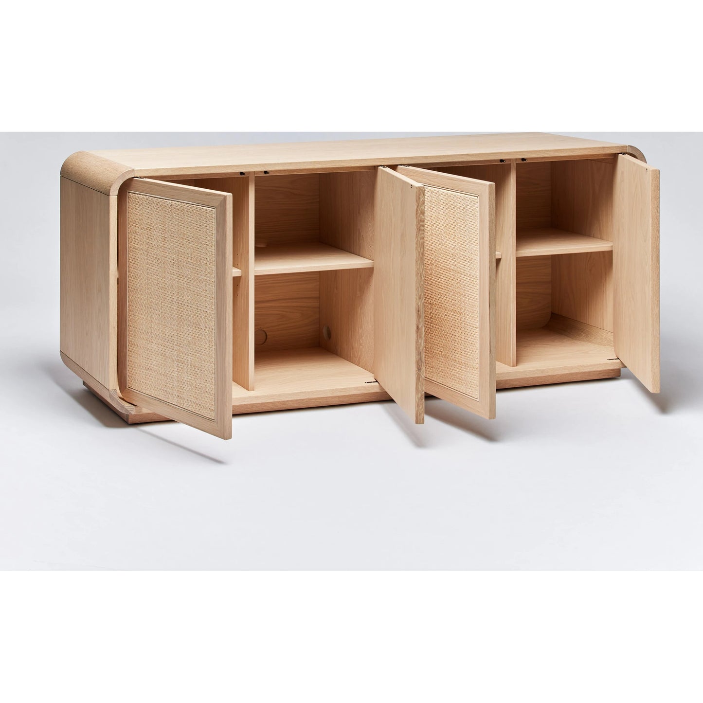 003 SI-2130789 | Additional Silo | Marsh Credenza by Interlude Home in pale natural, blonde. Made from oak, rattan in a cottage & farmhouse style.