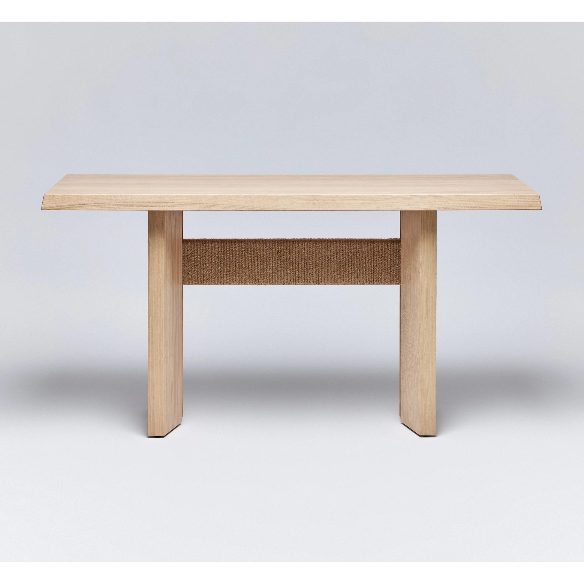 Lummus Console Table by Interlude Home in pale natural. Made from oak in a modern style.