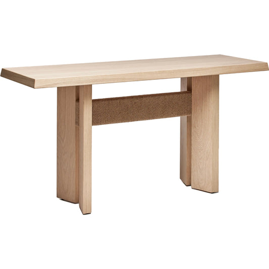 Lummus Console Table by Interlude Home in pale natural. Made from oak in a modern style.