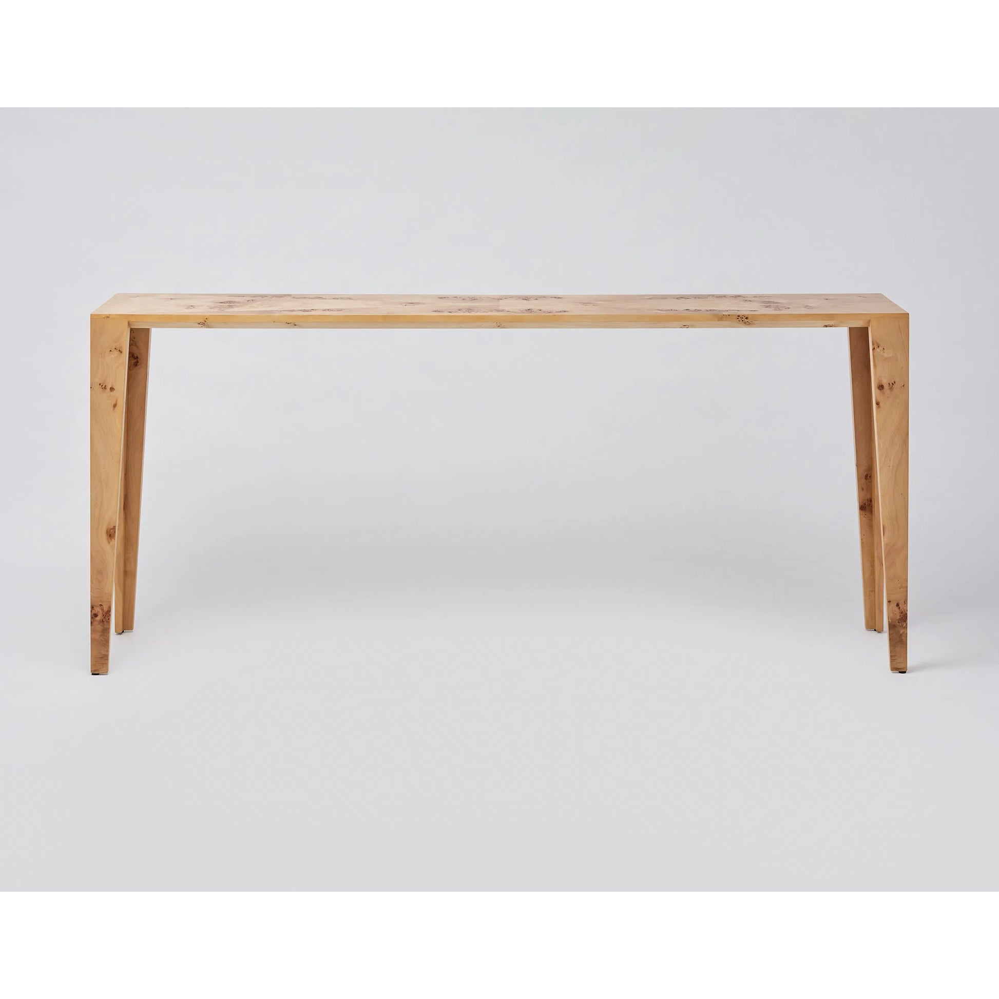 Sherwood Large Console by Interlude Home in light brown and canyon. Made from ash burl in a transitional style.