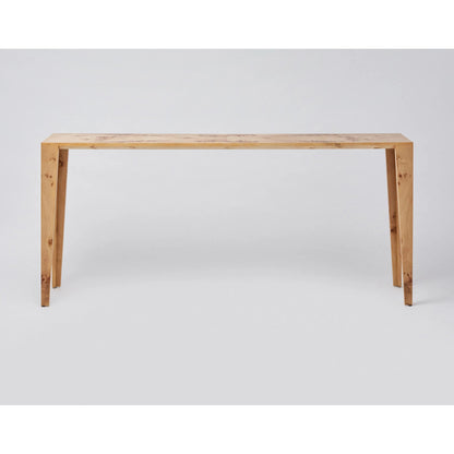 Sherwood Large Console by Interlude Home in light brown and canyon. Made from ash burl in a transitional style.