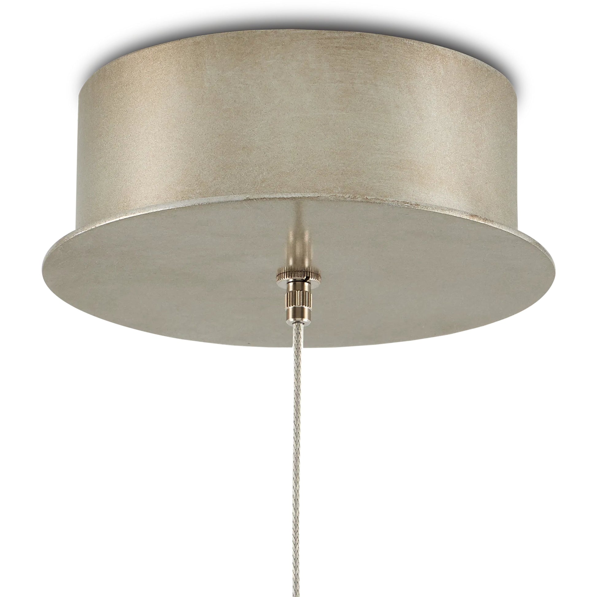 Banyan 1-Light Multi-Drop Pendant by Currey and Company in antique brass, clear, silver. Made from metal, glass in a modern style.