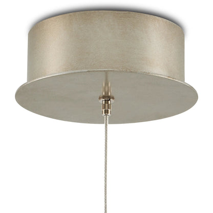 Banyan 1-Light Multi-Drop Pendant by Currey and Company in antique brass, clear, silver. Made from metal, glass in a modern style.