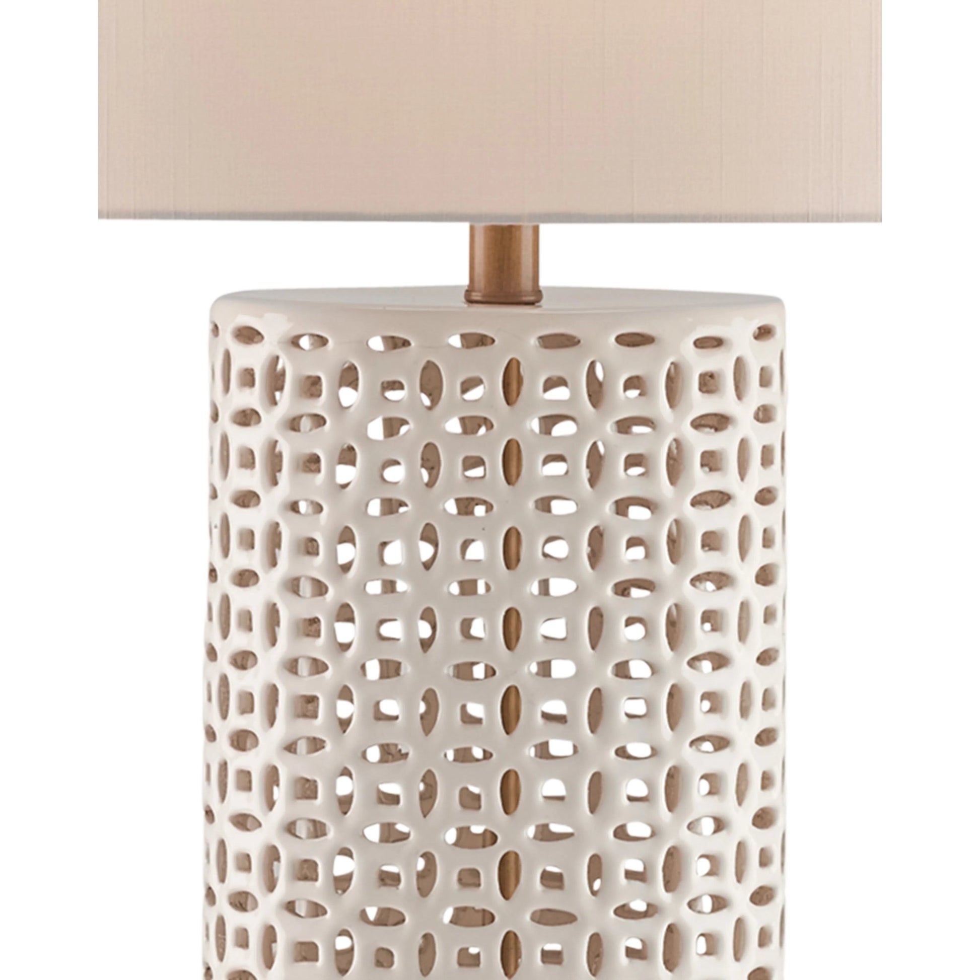 Bellemeade Table Lamp by Currey and Company in ivory, antique brass. Made from ceramic, metal in a modern style.