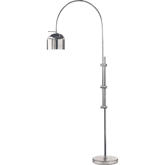 Arc Floor Lamp with Metal Shade by Regina Andrew in nickel and polished nickel. Made from steel in a modern style.