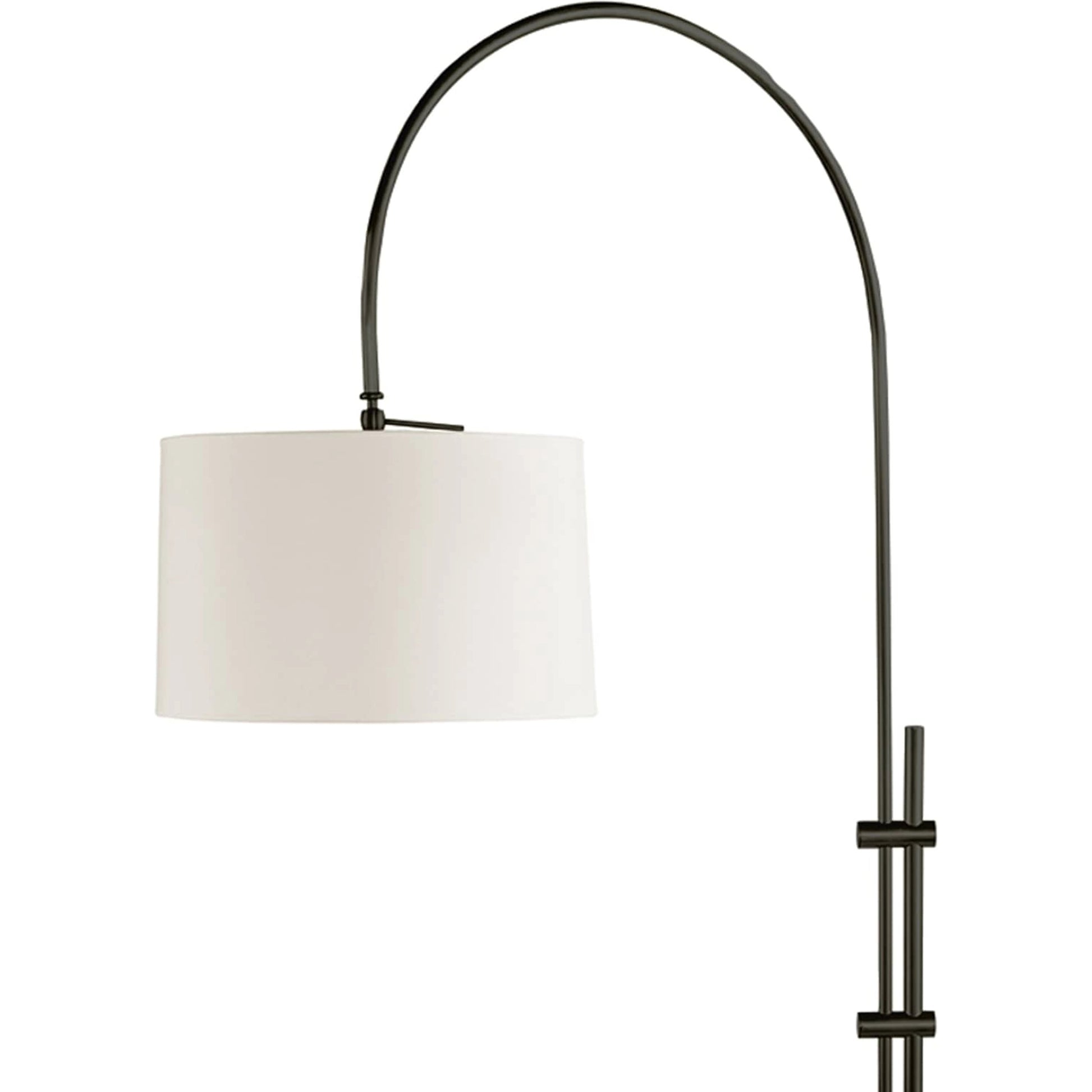 Arc Floor Lamp with Fabric Shade by Regina Andrew. Made from steel in a modern style.