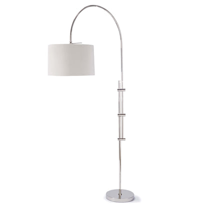 Arc Floor Lamp with Fabric Shade by Regina Andrew. Made from steel in a modern style.