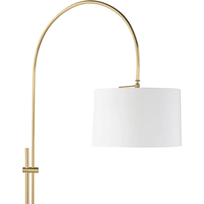 Arc Floor Lamp with Fabric Shade by Regina Andrew. Made from steel in a modern style.
