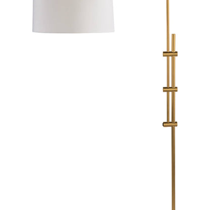 Arc Floor Lamp with Fabric Shade by Regina Andrew. Made from steel in a modern style.