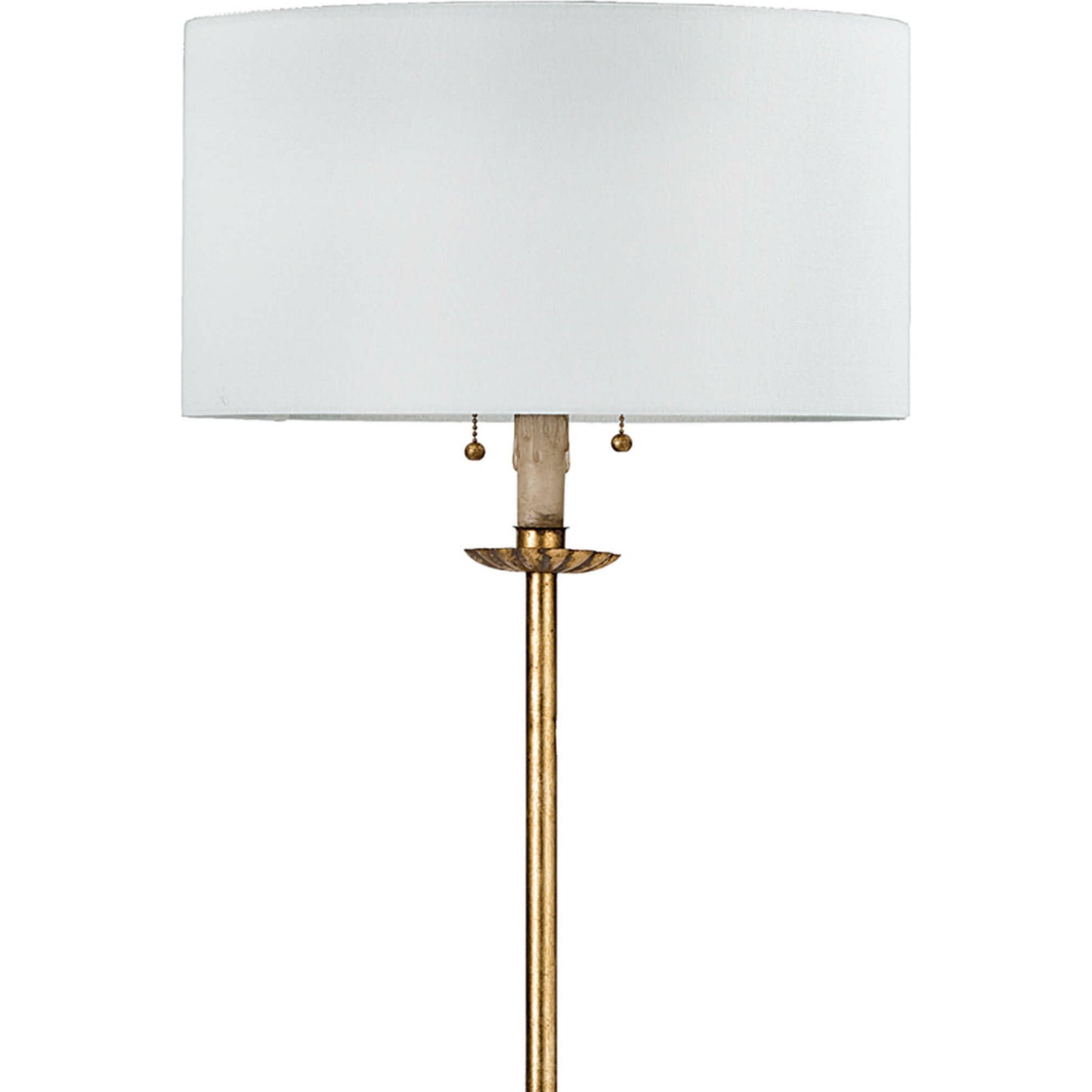 003 S-286811 | Closeup | Clove Stem Floor Lamp by Regina Andrew in gold and antique gold leaf. Made from steel in a traditional style.