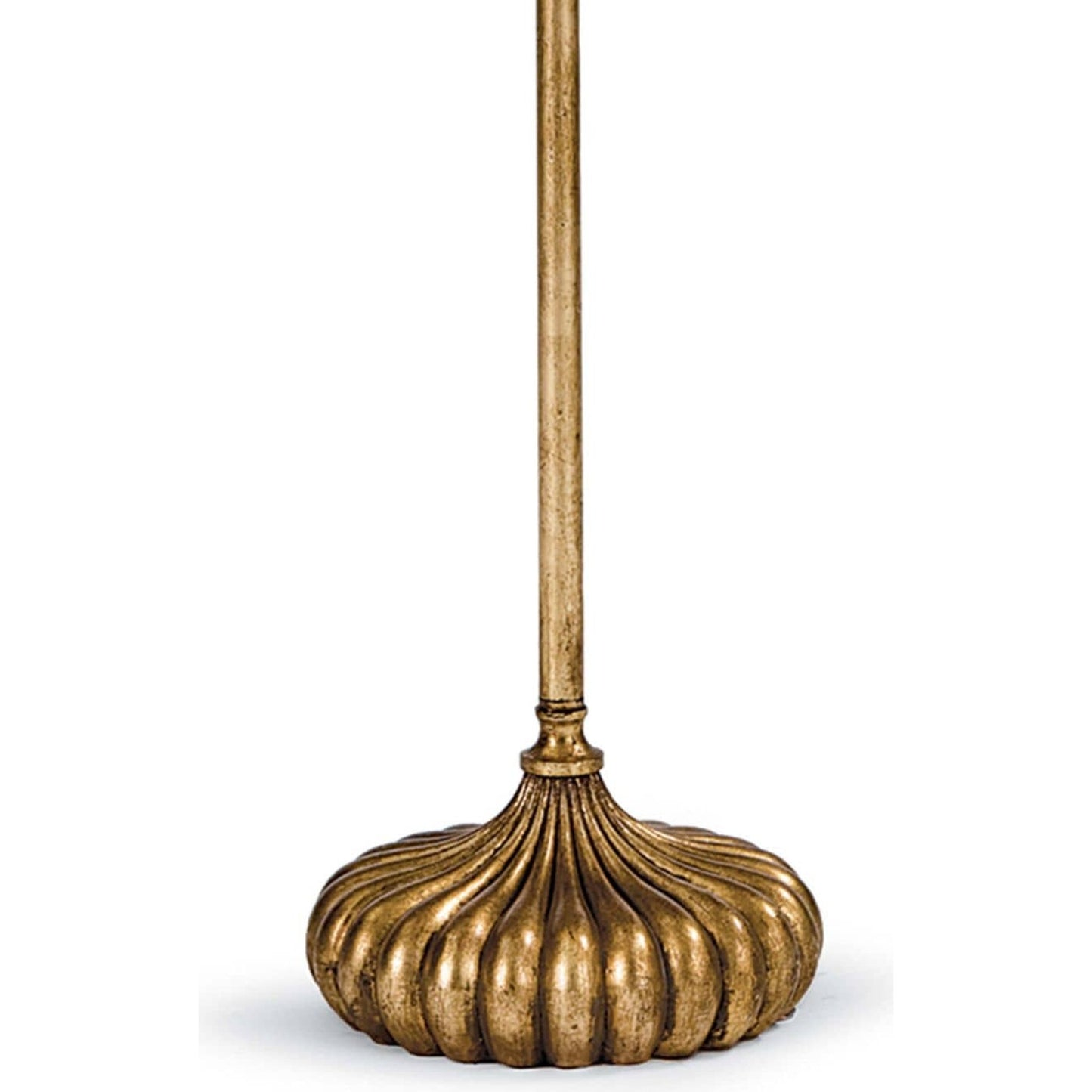 004 S-286811 | Closeup | Clove Stem Floor Lamp by Regina Andrew in gold and antique gold leaf. Made from steel in a traditional style.