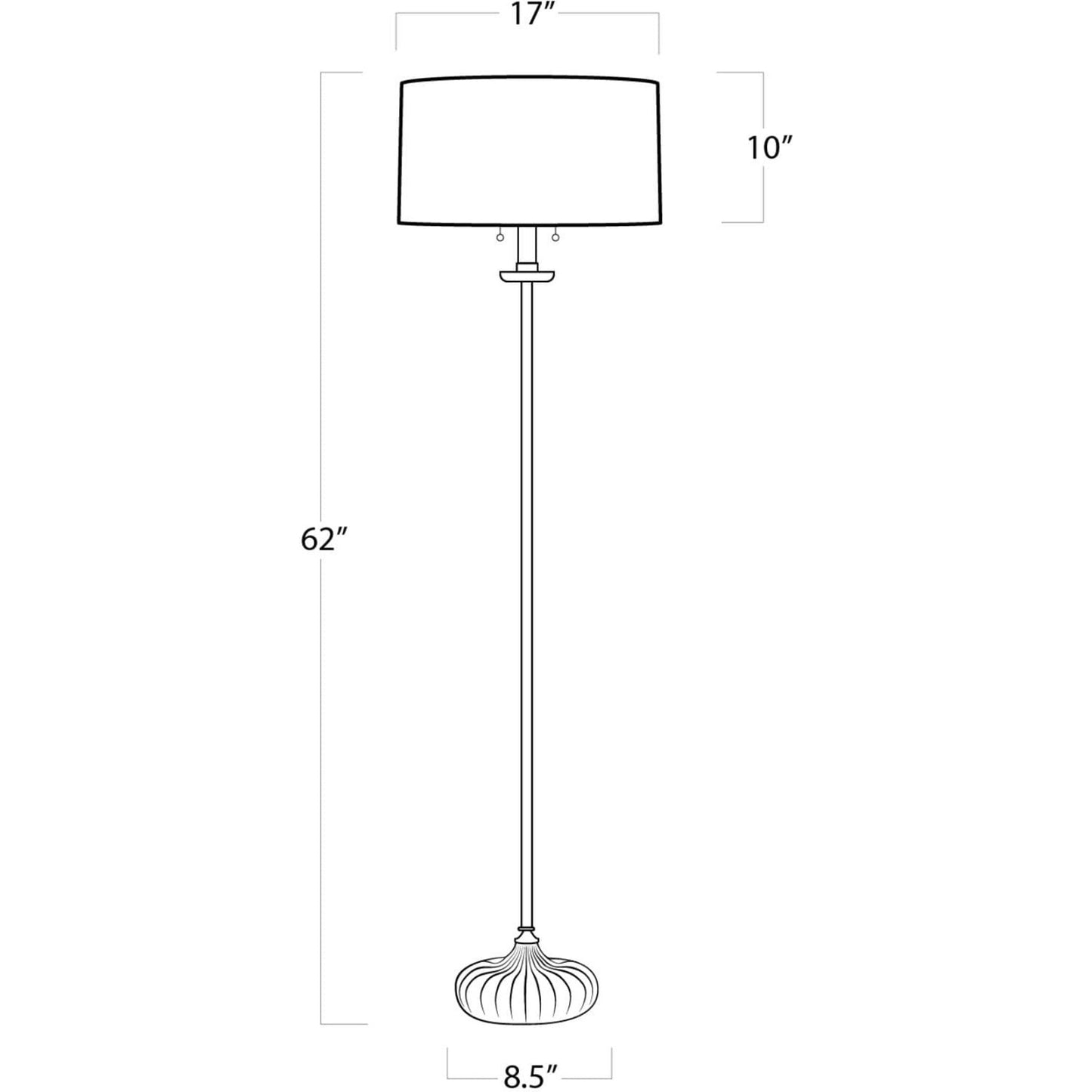 002 S-286811 | Additional Silo | Clove Stem Floor Lamp by Regina Andrew in gold and antique gold leaf. Made from steel in a traditional style.