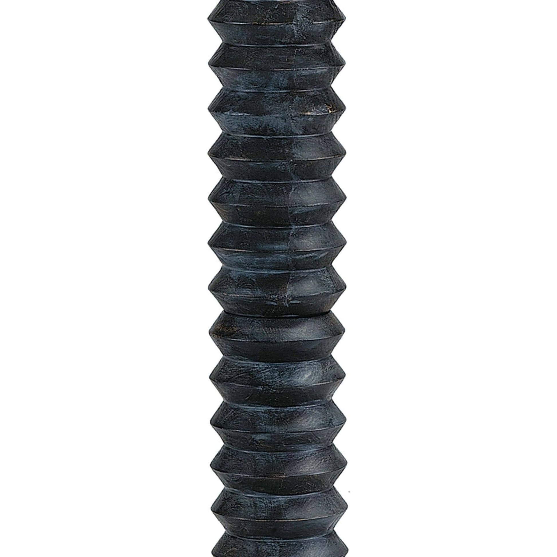 Accordion Floor Lamp by Regina Andrew in ebony and ebony. Made from paulownia wood in a modern style.