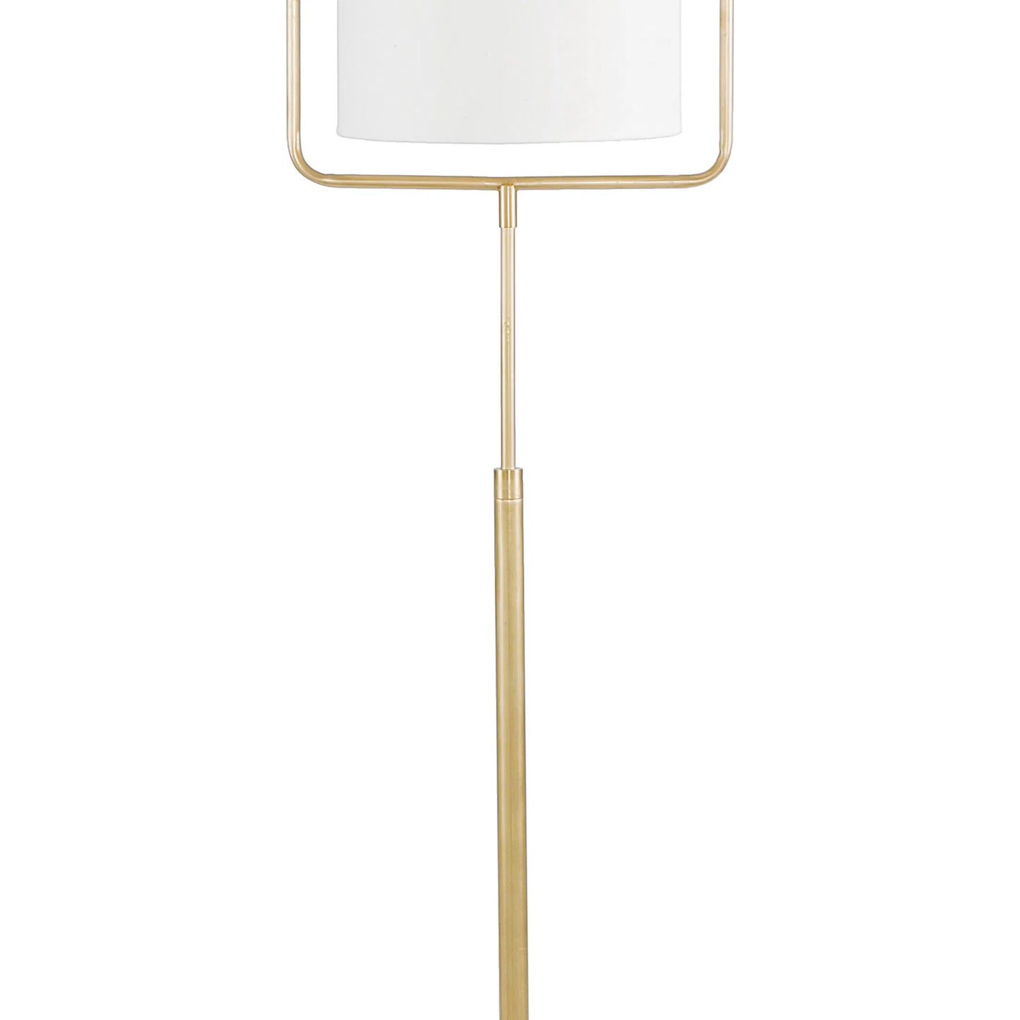 004 S-286918 | Closeup | Geo Rectangle Floor Lamp by Regina Andrew in brass and natural brass. Made from steel in a modern style.