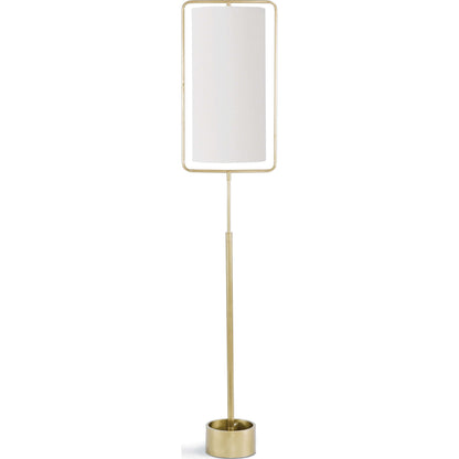 Geo Rectangle Floor Lamp by Regina Andrew in brass and natural brass. Made from steel in a modern style.