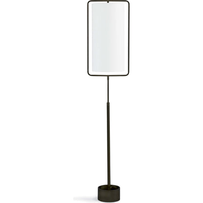 Geo Rectangle Floor Lamp by Regina Andrew in brass and natural brass. Made from steel in a modern style.