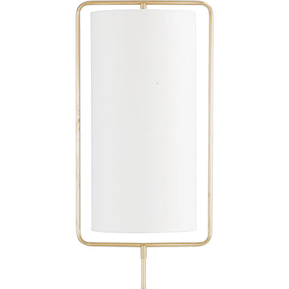 Geo Rectangle Floor Lamp by Regina Andrew in brass and natural brass. Made from steel in a modern style.